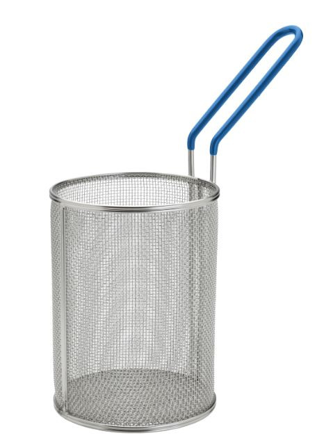 Winco MPN-57 - 5-1/4" x 7" Pasta / Blanching Round Basket with Coated Handle
