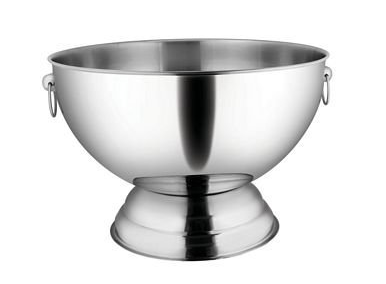 Winco SPB-35 Stainless Steel Punch Bowl with Handles, 3.5-Gallon - PB3G