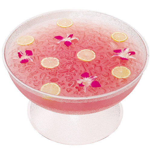 Cambro PPB15176 11.25 Qt. (2.8 Gallon) Pebbled Pedestal Punch Bowl - PBWL15
