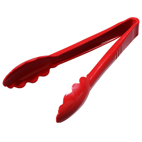 Winco PUT-9R Red Plastic Utility Tong 9" - PUT9R