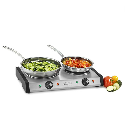 Cuisinart CB60 Portable Double Burner w/ Cast Iron Plate
