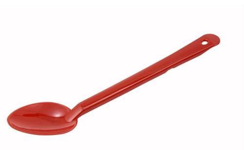 Winco PSS-13R 13'' Solid Red Serving Spoon - SP13R