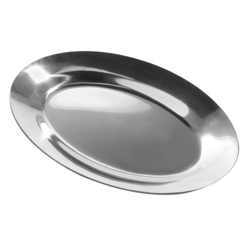 Winco APL-12 Oval Aluminum Sizzler Platter 8" x 12" - 563DC