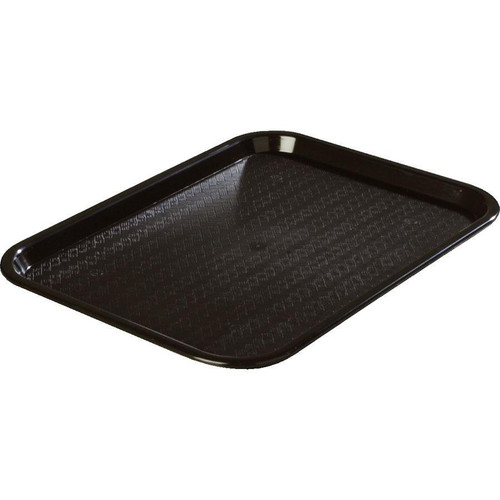 Winco FFT-1216K Black 12" x 16" Standard Plastic Fast Food Tray - CT1216