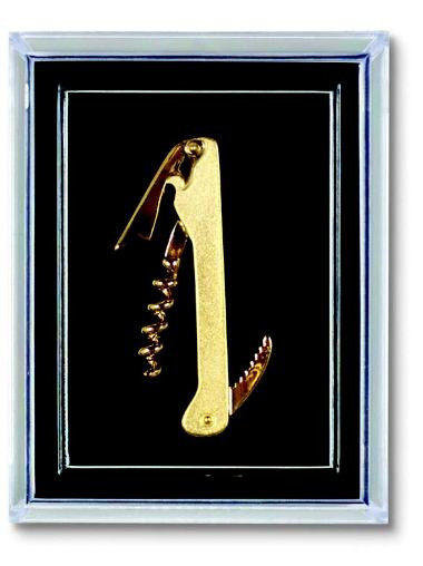 Franmara 7620 Waiters Corkscrew Pin, Gold Plated