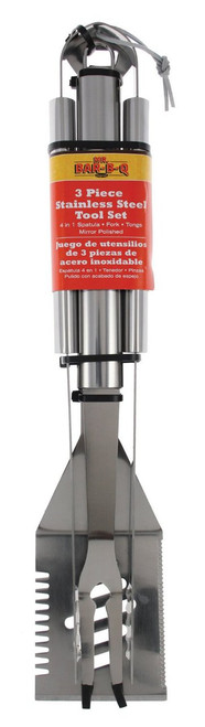 Mr. Bar-B-Q 02083XNST Platinum Prestige 3 Piece Tool Set