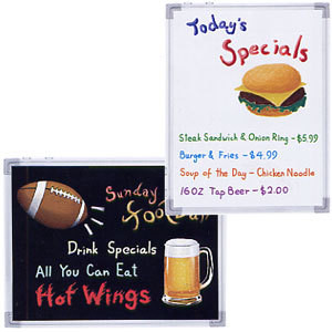 Mr. Bar-B-Q 90030 18" x 24" Reversible Black and White Marker Board