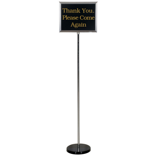 Chef Master 90038 Chrome 60" Changeable Hostess / Teller Sign with 15 Messages