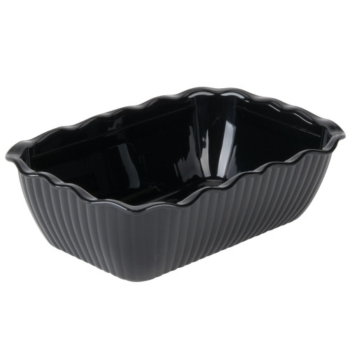 Winco CRK-10K 5 lb. Black Tulip Deli Crock