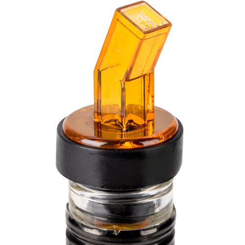 Spill Stop 313BA Amber Liquor Pourer with Screen - 12 / Pack
