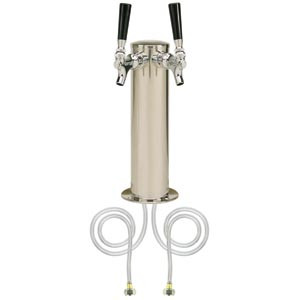 Micro Matic D4743DT Stainless Steel 2 Tap Tower - 3" Column