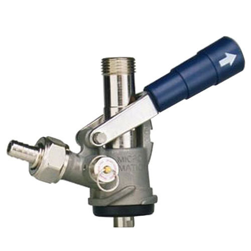 Micro Matic 7486E "S" System Beer Keg Coupler with Blue Lever Handle