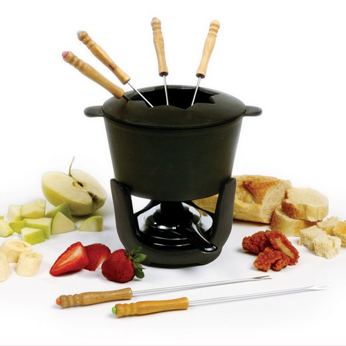 Norpro 509 Cast Iron Fondue, 10 Piece Set