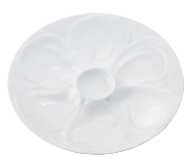 Harold Imports NT-301 White China Oyster Plate 9"
