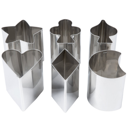 Ateco 1428 6-Piece 3" Tall Stainless Steel Fancy Shaped Cutter Set (August Thomsen)