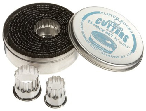Ateco 5307 11 Piece Fluted Round Cutter Set