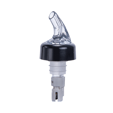 Winco PPA-200 2 oz. Black Collar Liquor Pourer 12 / Pack