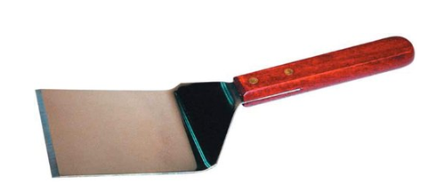 Winco TN46 4-1/8" x 3-3/4" Solid Turner - Wood Handle