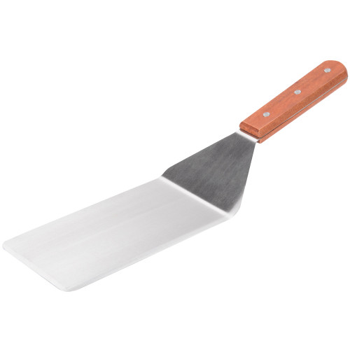 Winco TN48 8" x 4" Solid Turner - Wood Handle