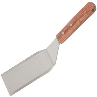 Winco TN719 5-1/8" x 2-7/8" Solid Turner  - Wood Handle