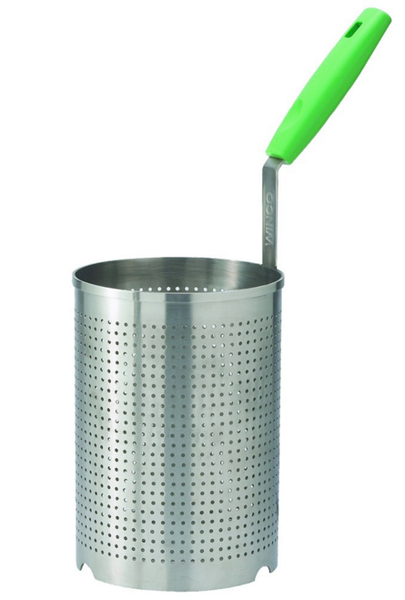 Winco MPSP-57 - 5" x 7" Pasta / Blanching Round Basket with Frame Handle