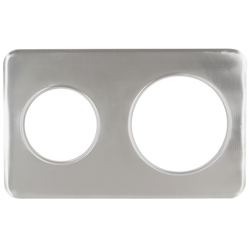 Winco ADP-608 2 Hole Steam Table Adapter Plate - 6 3/8" and 8 3/8"