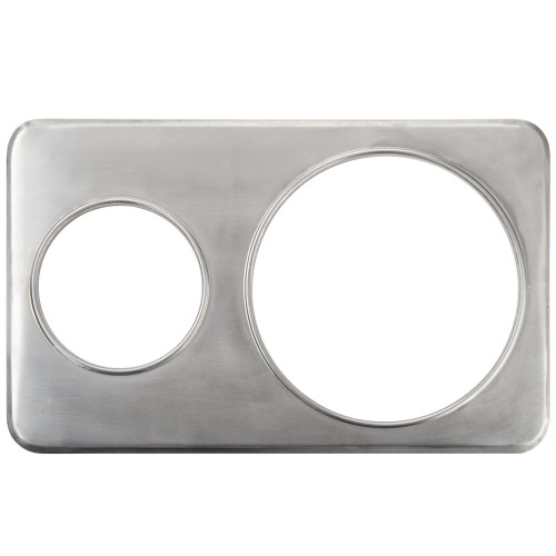 Winco ADP-610 2 Hole Steam Table Adapter Plate - 6 3/8" and 10 3/8"