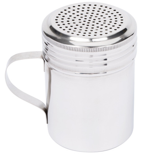 Winco DRG-10 10 oz. Stainless Steel Shaker / Dredge with Handle