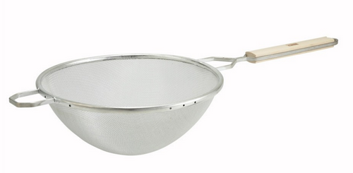 Winco MST-10S 10 1/4" Medium Tin Single Mesh Strainer