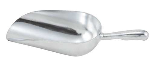 Winco AS-12 One-Piece Aluminum Scoop - 12 oz.