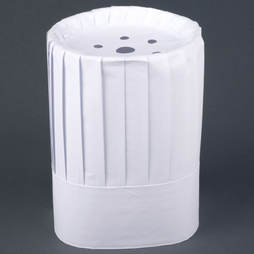 Royal Paper RCH10 10" Pleated Disposable Chef Hat