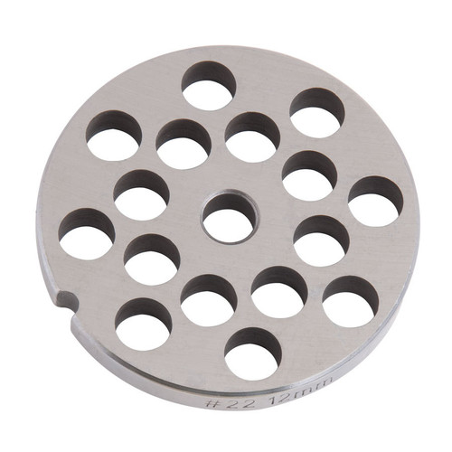 Adcraft 22P2-1/2 #22 Meat Grinder Knife 1/2" Hole Meat Grinder Plate #22