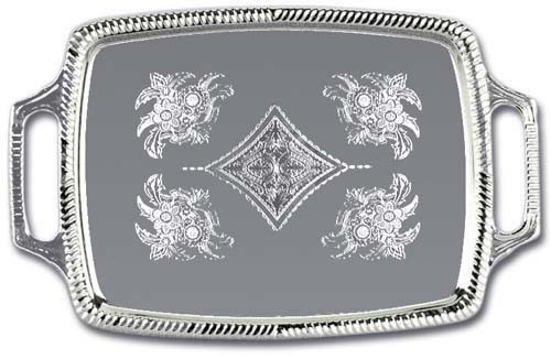 Adcraft CCT-1220  19-1/2" x 12 1/2" Embossed Rectangle Tray with Integral Handles