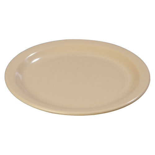 Adcraft MEL-PL90T Tan Melamine Narrow Rim Plate 9" - 24/Pack