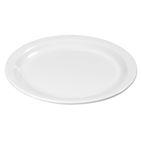 Adcraft MEL-PL99W White Melamine Narrow Rim Plate 10" - 24/Pack