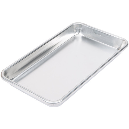 Update International ABNP-13 Eighth Size 18 Gauge 6" x 10" Wire in Rim Aluminum Bun Pan / Sheet Pan