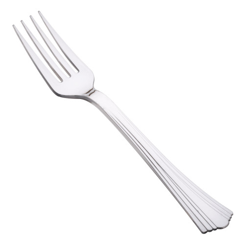 WNA Comet Reflections 7" Stainless Steel Look Heavy Weight Plastic Fork - Case of 320