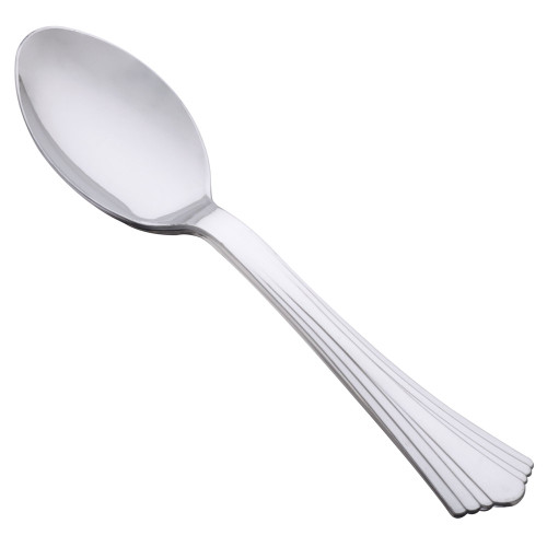 WNA Comet Reflections 6 1/4" Stainless Steel Look Heavy Weight Plastic Spoon - Case of 320
