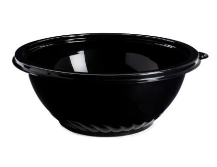 WNA Comet APB160BL Pack n' Serve 160 oz. Black Plastic Bowl