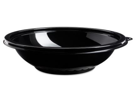 WNA Comet APB32BL Pack n' Serve 32 oz. Black Plastic Bowl