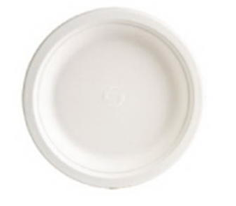 Green Wave Evolution Sugarcane / Bagasse TW-POO-009 7" Biodegradable and Compostable Premium Plate