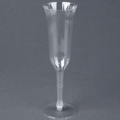 WNA Comet CCC5120 Classicware 5 oz. 2-Piece Clear Plastic Champagne Flute