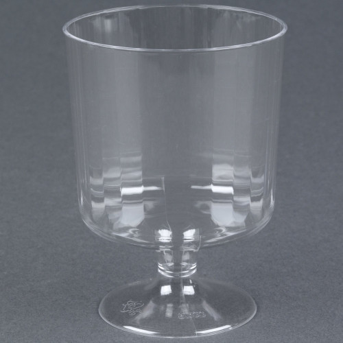 WNA Comet CCW8240 Classicware 8 oz. Clear Plastic Pedestal Wine Cup