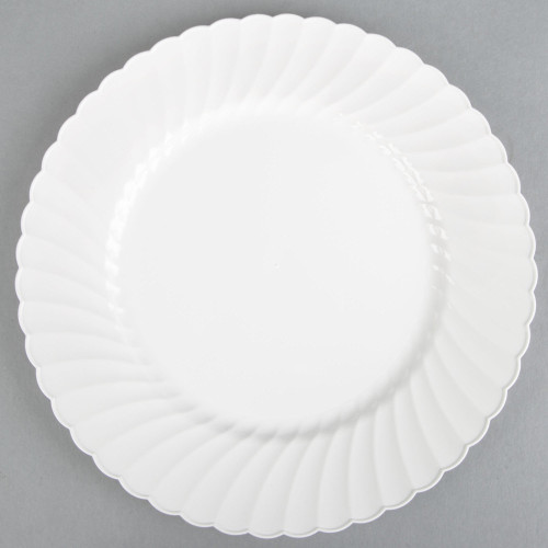 WNA Comet CW10144W Classicware 10 1/4" White Plastic Plate