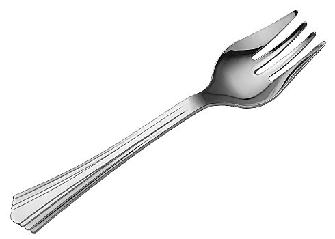 WNA Comet RFVFK10 10" Heavy Weight Silver Plastic Serving Fork