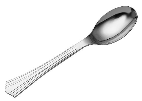 WNA Comet RFVSP10 10" Heavy Weight Silver Plastic Serving Spoon