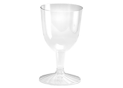 WNA Comet SW5 5 oz. Clear Plastic Wine Goblet - 2 Piece
