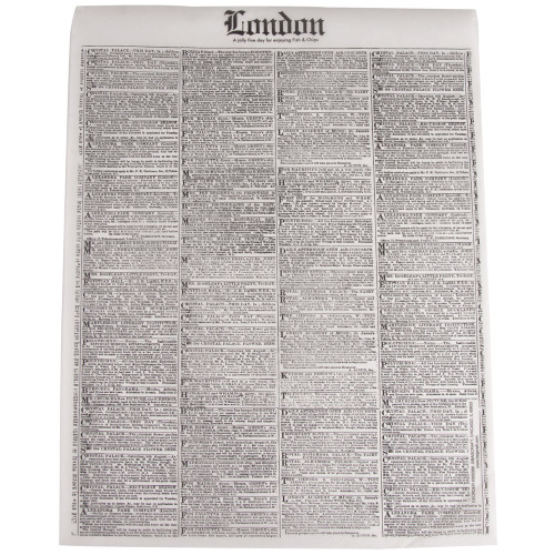 16" x 12" Newsprint Deli Sandwich Wrap Paper