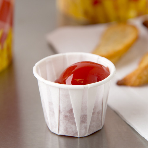 Genpak F075 .75 oz. Harvest Paper Souffle / Portion Cup 5000 / Case