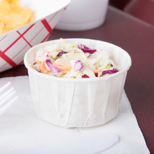 Genpak F400 4 oz. Harvest Paper Souffle / Portion Cup